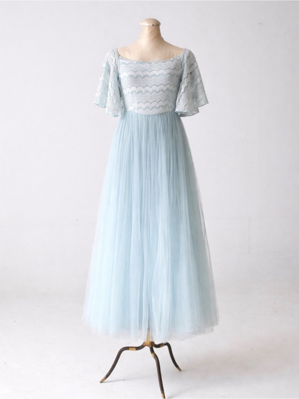 Ever Pretty Light Blue Lace & Tulle Chemise maternity